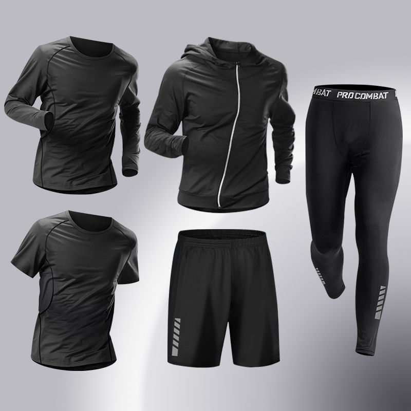 Men Five Piece Sports Set Hood - Cycling ulasan dan harga